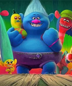 Trolls Animation Characters paint by numbers
