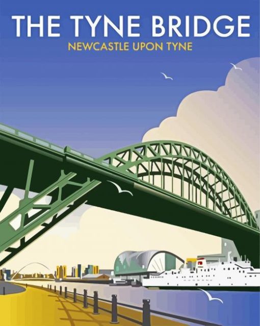 Tyne Bridge New Castle Poster Paint By Number