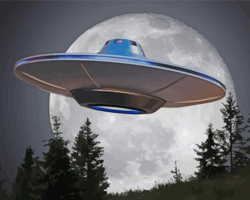 UFO Spaceship Paint By Number