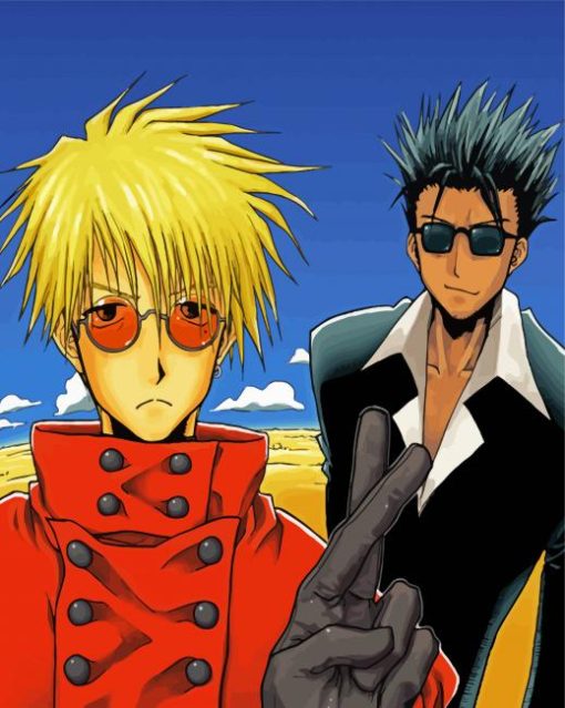 Vash The Stampede and Nicholas paint by numbers