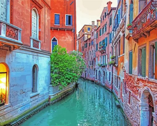 Venice Water City Canal paint by numbers