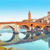 Verona Italy Ponte Pietra paint by numbers