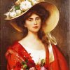 Victorian Lady In Hat paint by numbers