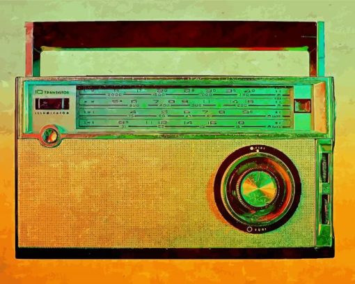 Vintage Radio Paint By Number