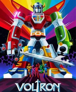 Voltron Pop Art Poster paint by numbers