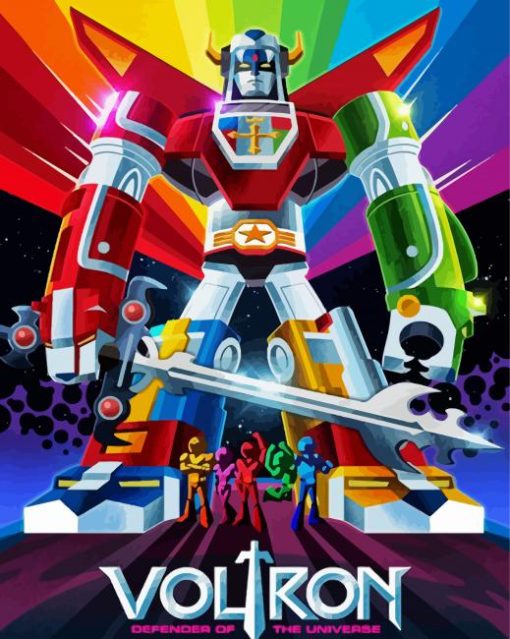 Voltron Pop Art Poster paint by numbers