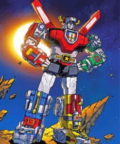Voltron Robot paint by numbers