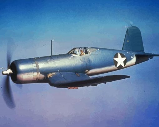 Vought F4u Corsair Aircraft paint by numbers