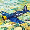 Vought F4u Corsair Fighter Aircraft paint by numbers