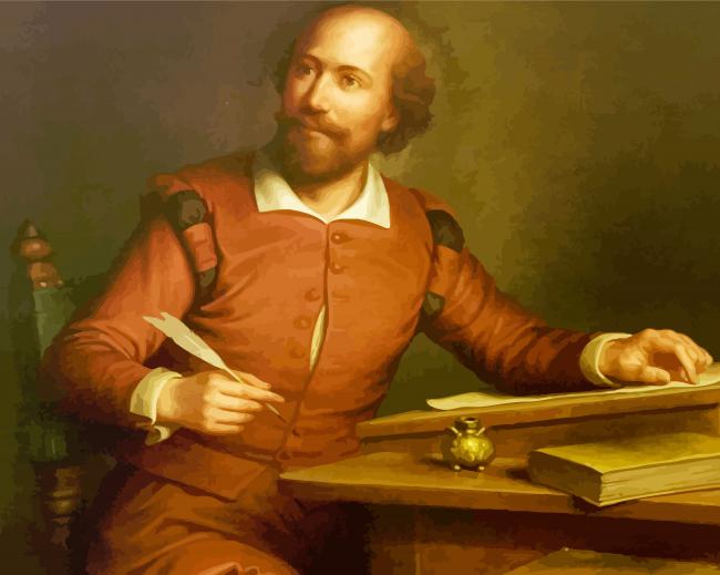 William Shakespeare Poet paint by numbers