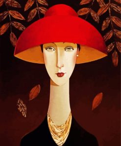 Woman in Hat paint by numbers