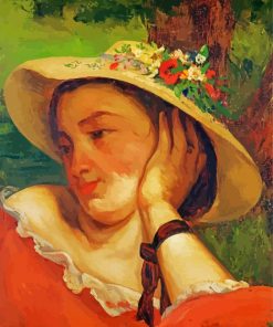 Woman in Straw Hat paint by numbers