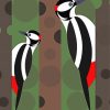 Woodpecker Illustration paint by numbers