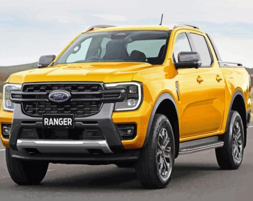 Yellow Ford Ranger Paint By Number