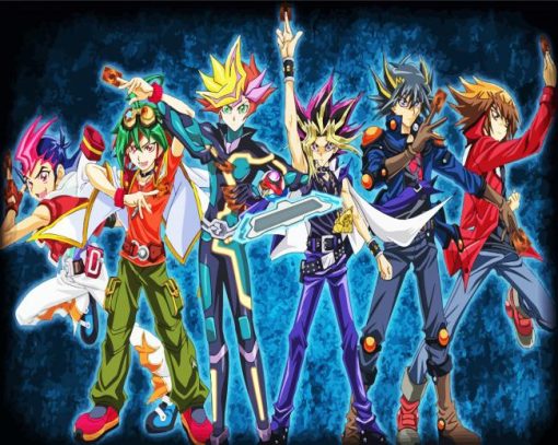 Yugi And Yu Gi Oh Characters Paint By Number
