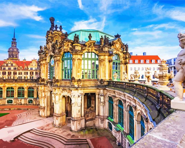 Zwinger Dresden Germany paint by numbers