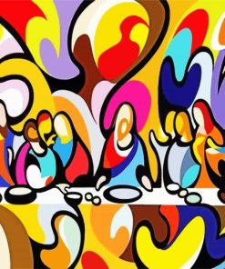 Abstract Last Supper Art Paint By Number