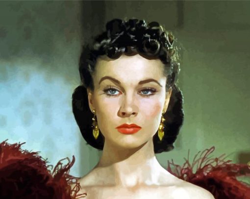 Actress Vivien Leigh paint by numbers