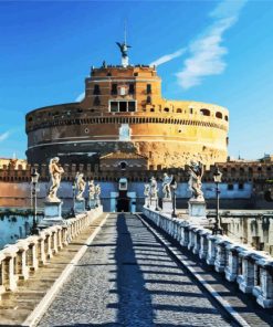 Aesthetic Castel Sant Angelo Vatican paint by numbers