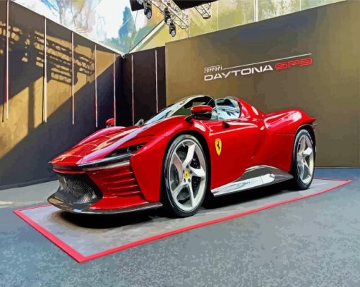 Aesthetic Ferrari Daytona paint by numbers