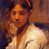 Aesthetic Head Of a Capri Girl by Sargent paint by numbers