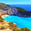Aesthetic Navagio Zakynthos Landscape paint by numbers