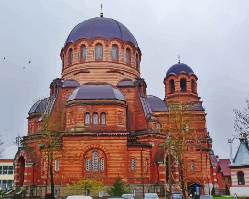 Resurrection of Christ Orthodox Cathedral Paint By Number
