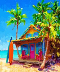 Aesthetic Shack On Beach Paint By Number