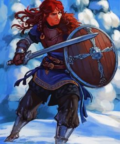 Aesthetic Shieldmaiden Art Paint By Number