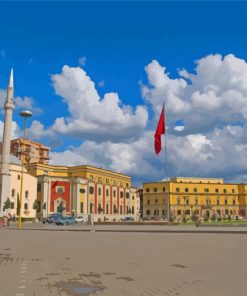 The Aesthetic Skanderbeg Square Tirana Paint By Number