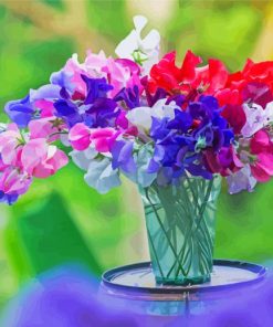 Aesthetic Sweetpea Flowers Paint By Number