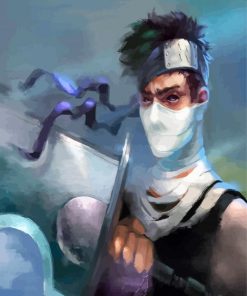 Aesthetic Zabuza Momochi paint by numbers