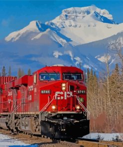 Aesthetic Canadian Pacific Train Paint By Number