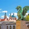 Aesthetic Dragon Bridge Slovenia paint by numbers