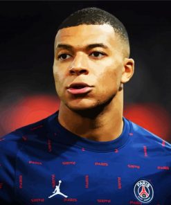 Aesthetic Footballer Kylian Mbappé paint by numbers