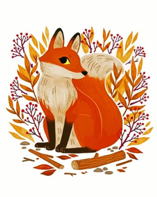Aesthetic Fox paint by numbers