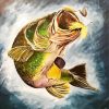 Aesthetic Largemouth Bass paint by numbers