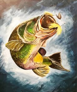 Aesthetic Largemouth Bass paint by numbers