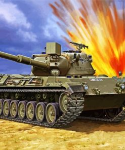 Aesthetic Military Tank War paint by numbers