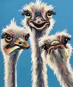 Aesthetic Ostriches paint by numbers