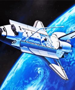 Aesthetic Space Shuttle paint by numbers