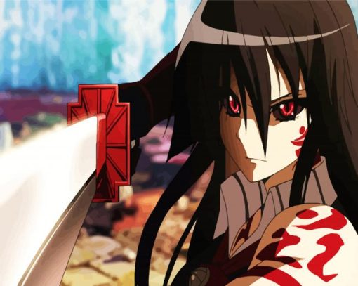 Anime Girl Akame paint by numbers