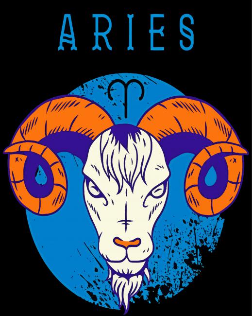 Aries Zodiac Sign Paint By Number