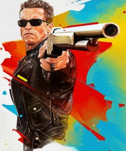 Arnold Schwarzenegger The Terminator Cyborg Paint By Number