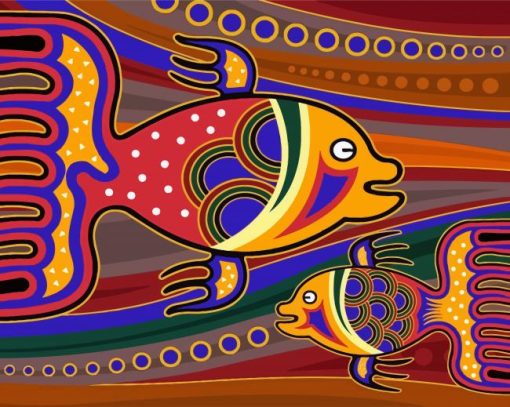 Artistic Fishes Paint By Number