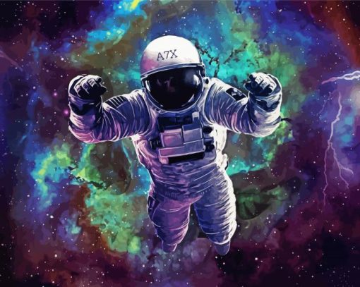 Astronaut In Space Paint By Number