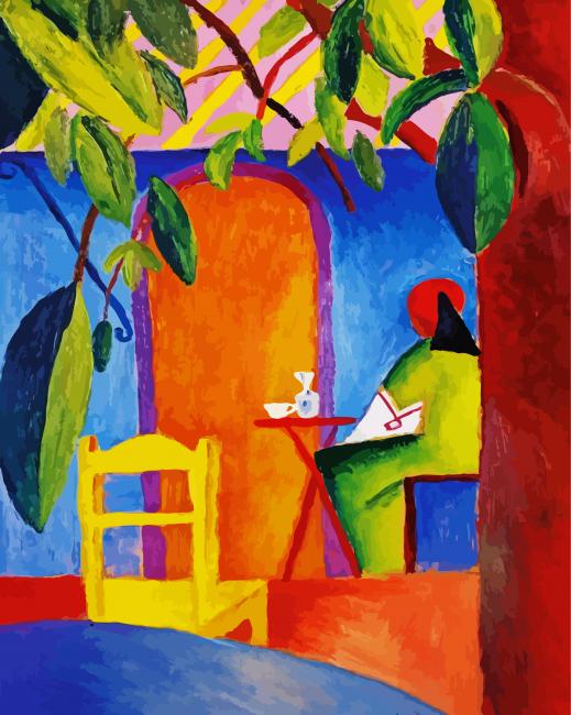 August Macke Turkish Cafe paint by numbers