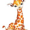 Baby Giraffe Illustration Paint By Number