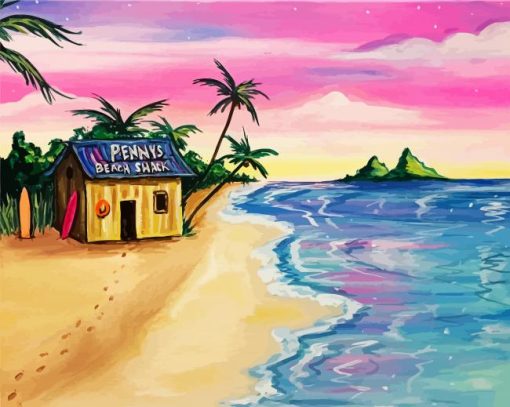 Beach Shack paint by numbers