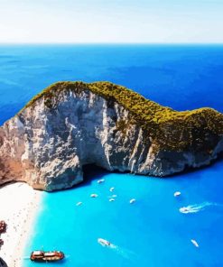 Beautiful Navagio Zakynthos paint by numbers